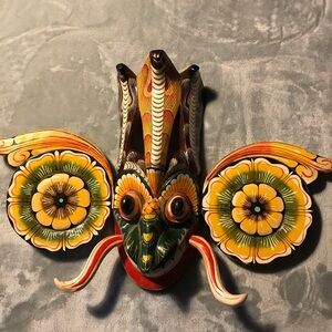 Folk Art Makara Mask Handmade in Sri Lanka